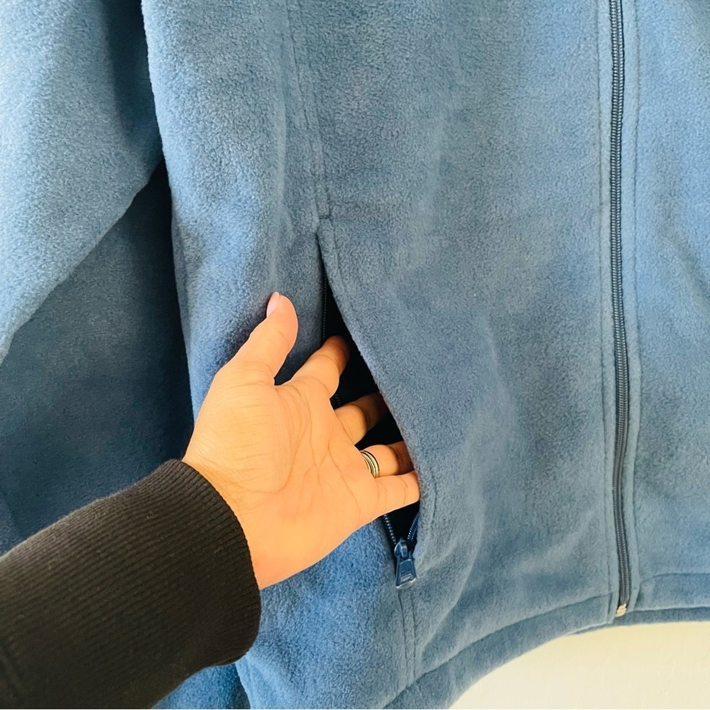 Men’s Columbia Blue Fleece Jacket - Picture 4 of 8